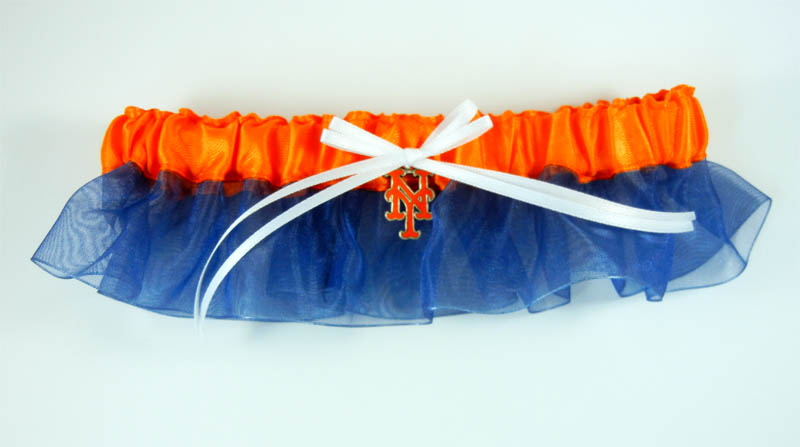 New York Mets Inspired Garter with Licensed Charm